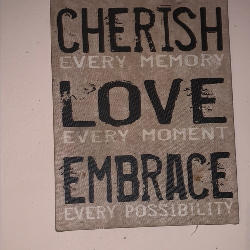 Cherish Love Embrace Wall Art - Black and White Canvas